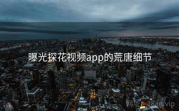 曝光探花视频app的荒唐细节 曝光探花视频app的荒唐细节