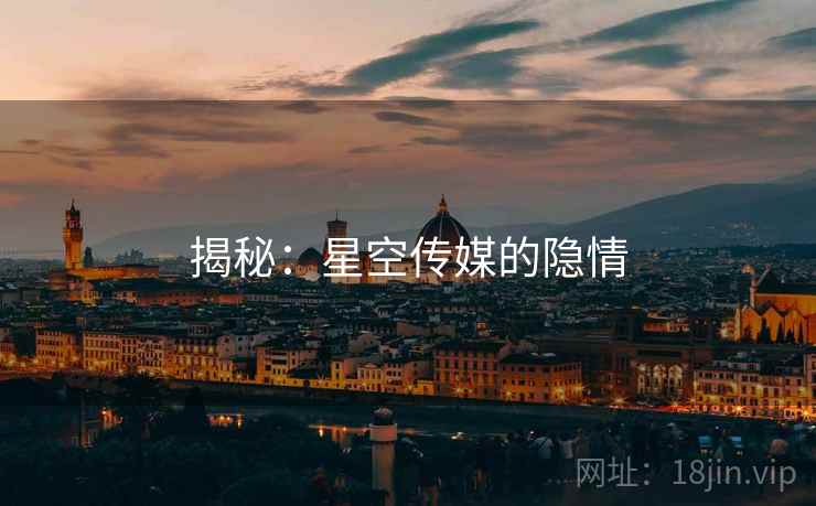 揭秘:星空传媒的隐情