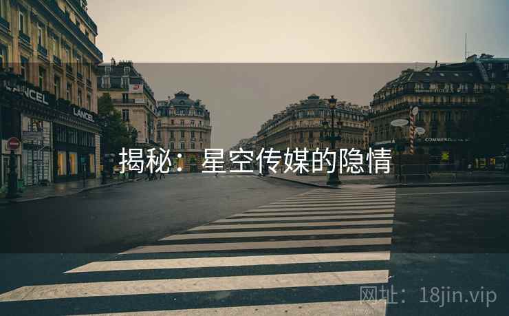 揭秘:星空传媒的隐情 揭秘:星空传媒的隐情
